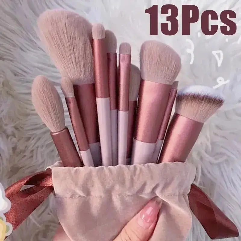 Herbal Glow 13 Pcs Makeup Brush Set | Professional Soft Hair Face & Eye Makeup Brushes Herbal Glow