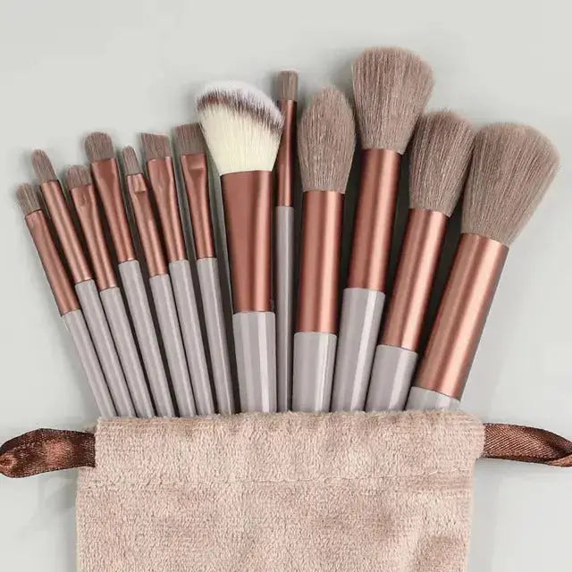 Herbal Glow 13 Pcs Makeup Brush Set | Professional Soft Hair Face & Eye Makeup Brushes Herbal Glow