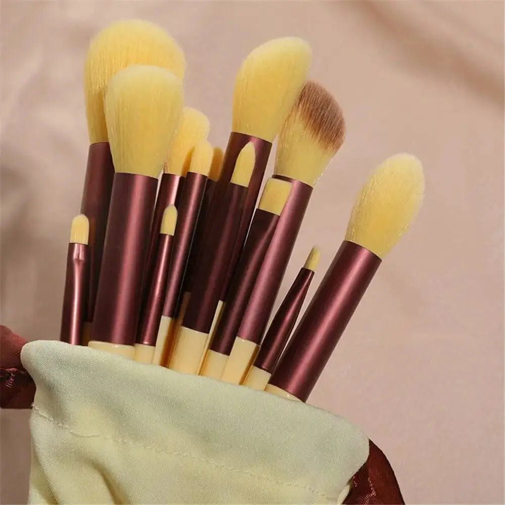 Herbal Glow 13 Pcs Makeup Brush Set | Professional Soft Hair Face & Eye Makeup Brushes Herbal Glow