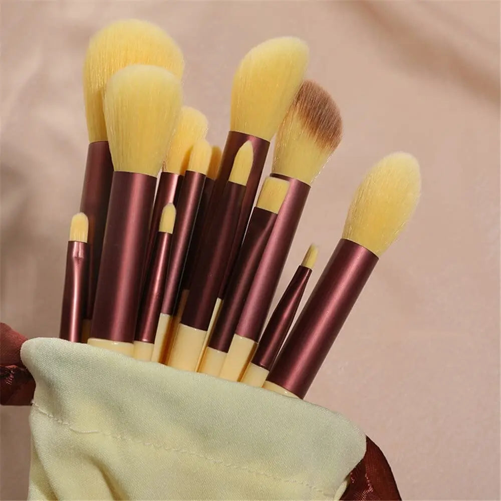 Herbal Glow 13 Pcs Makeup Brush Set | Professional Soft Hair Face & Eye Makeup Brushes Herbal Glow