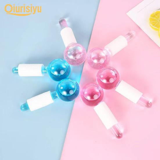 Herbal Glow Ice Crystal Face Roller Globes (2 Pcs) | Cold Facial Massager for Face & Neck | Anti-Puffiness & Skin Tightening