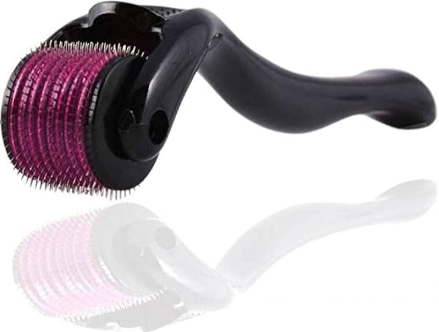 Herbal Glow Derma Roller 0.5mm | Hair & Skin Microneedling Tool with 540 Micro Needles | Anti-Aging & Skin Repair