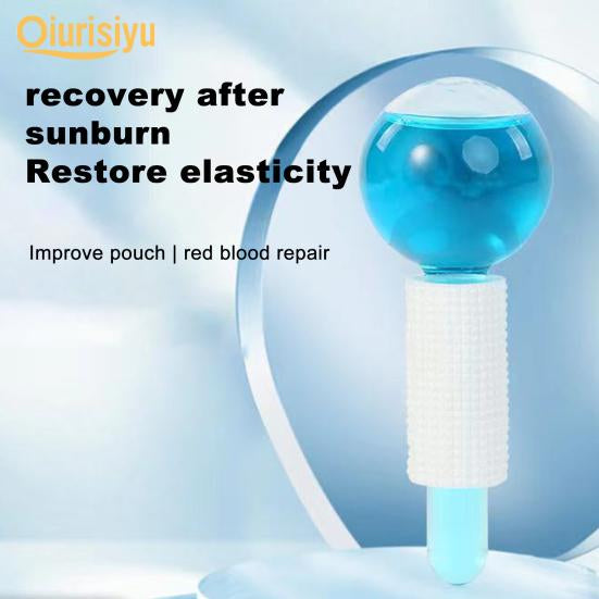 Herbal Glow Ice Crystal Face Roller Globes (2 Pcs) | Cold Facial Massager for Face & Neck | Anti-Puffiness & Skin Tightening