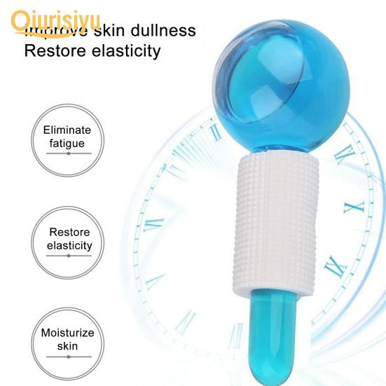 Herbal Glow Ice Crystal Face Roller Globes (2 Pcs) | Cold Facial Massager for Face & Neck | Anti-Puffiness & Skin Tightening