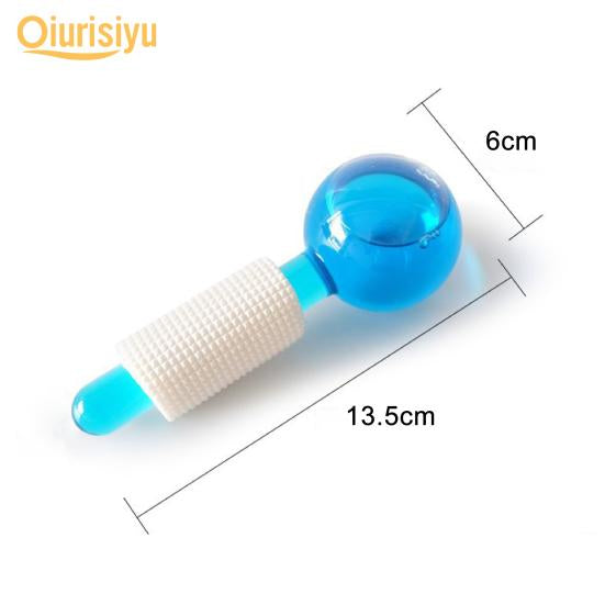 Herbal Glow Ice Crystal Face Roller Globes (2 Pcs) | Cold Facial Massager for Face & Neck | Anti-Puffiness & Skin Tightening